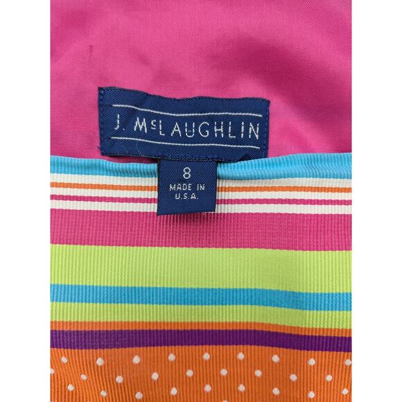J. McLaughlin Sz 8 Bold Print Ribbon Pencil Skirt - Picture 6 of 7